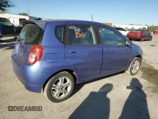 2009 Chevrolet Aveo 2LT with VIN KL1TG66E89B299356, listed as a Copart auction lot 48540435 with 88,947 mi miles and Salvage title. Bid and sale history available at DreamBid. Image 3.
