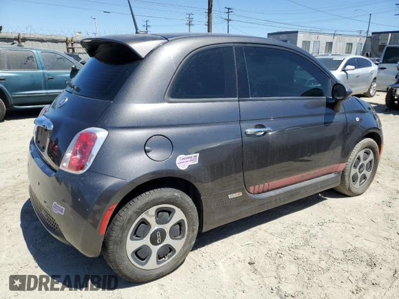 2014 FIAT 500e with VIN 3C3CFFGE4ET175902, listed as a Copart auction lot 66406775 with 38,067 mi miles and Salvage title. Bid and sale history available at DreamBid. Image 3.