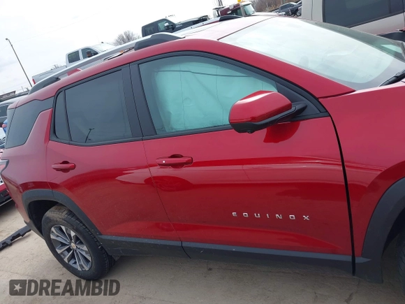 2025 Chevrolet Equinox AWD LT with VIN 3GNAXPEG2SL160909, listed as a IAAI auction lot 41718164 with 2,447 mi miles. Bid and sale history available at carsss.com. Image 14.