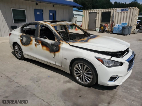 2020 Infiniti Q50 3.0t PURE with VIN JN1EV7AP1LM206584, listed as a Copart auction lot 71473254 with 0 mi miles and Salvage Title. Bid and sale history available at carsss.com. Image 4.
