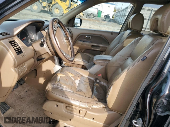2008 Honda Pilot EX-L with VIN 5FNYF18728B039260, listed as a Copart auction lot 50144025 with 159,571 mi miles and Salvage title. Bid and sale history available at DreamBid. Image 7.