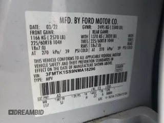 2022 Ford Mustang Mach-E Select with VIN 3FMTK1SS9NMA18296, listed as a Copart auction lot 53259365 with 80,697 mi miles and Salvage title. Bid and sale history available at DreamBid. Image 13.