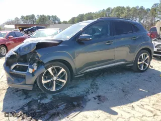 2019 Hyundai Kona Limited with VIN KM8K3CA50KU387412, listed as a Copart auction lot 50566095 with 124,779 mi miles and Salvage Title. Bid and sale history available at carsss.com. Image 1.