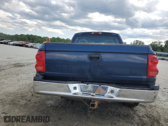 2005 Dodge Dakota SLT with VIN 1D7HE48NX5S308595, listed as a Copart auction lot 56713434 with 257,419 mi miles and Salvage Title. Bid and sale history available at DreamBid. Image 6.