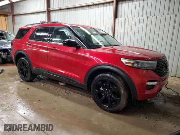 2023 Ford Explorer ST-Line with VIN 1FMSK8KH0PGC01673, listed as a Copart auction lot 62283555 with 7,800 mi miles and Salvage title. Bid and sale history available at DreamBid. Image 4.