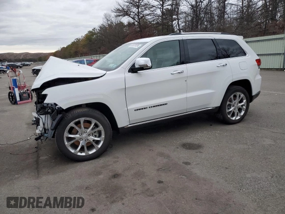 2021 Jeep Grand Cherokee Summit with VIN 1C4RJFJG8MC592514, listed as a Copart auction lot 85373124 with 0 mi miles and Salvage Title. Bid and sale history available at carsss.com. Image 1.