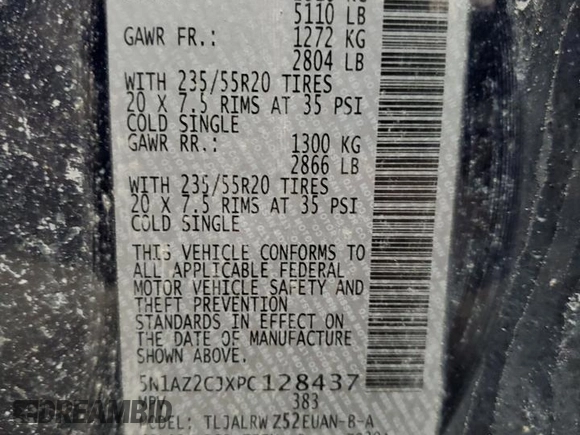 2023 Nissan Murano SL z VIN 5N1AZ2CJXPC128437, wystawiony jako Copart lot #51210785 z przebiegiem 58 841 mil mil oraz Czysty tytuł • Clean title. Historia ofert i sprzedaży dostępna na DreamBid. Obrazek 14.