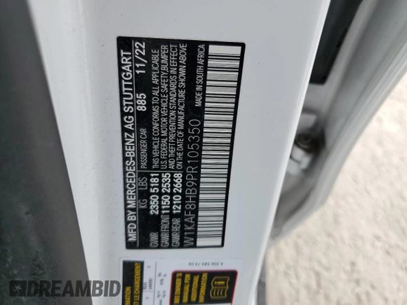 2023 Mercedes-Benz C 43 AMG z VIN W1KAF8HB9PR105350, wystawiony jako Copart lot #68440724 z przebiegiem 24 114 mil mil oraz Szkoda całkowita • Salvage title. Historia ofert i sprzedaży dostępna na DreamBid. Obrazek 12.