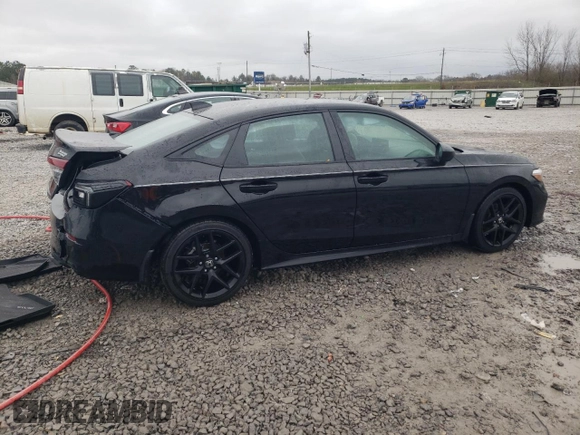 2025 Honda Civic Sport with VIN 2HGFE2F53SH520591, listed as a Copart auction lot 86313234 with 3,150 mi miles and Salvage title. Bid and sale history available at DreamBid. Image 3.