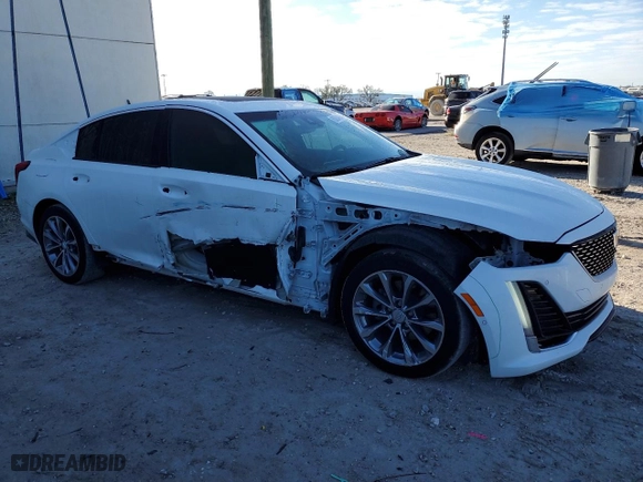 2022 Cadillac CT5 Premium Luxury with VIN 1G6DN5RK4N0108359, listed as a Copart auction lot 80834884 with 29,230 mi miles and Salvage Title. Bid and sale history available at carsss.com. Image 4.