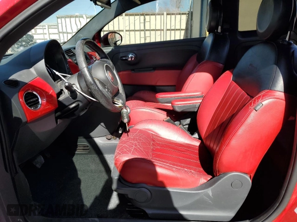 2015 FIAT 500 Turbo with VIN 3C3CFFHH6FT690068, listed as a Copart auction lot 42636185 with 79,249 mi miles and Salvage Title. Bid and sale history available at carsss.com. Image 7.