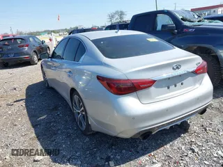 2018 Infiniti Q50 3.0t LUXE with VIN JN1EV7AP8JM355426, listed as a IAAI auction lot 41990581 with 73,042 mi miles. Bid and sale history available at carsss.com. Image 3.