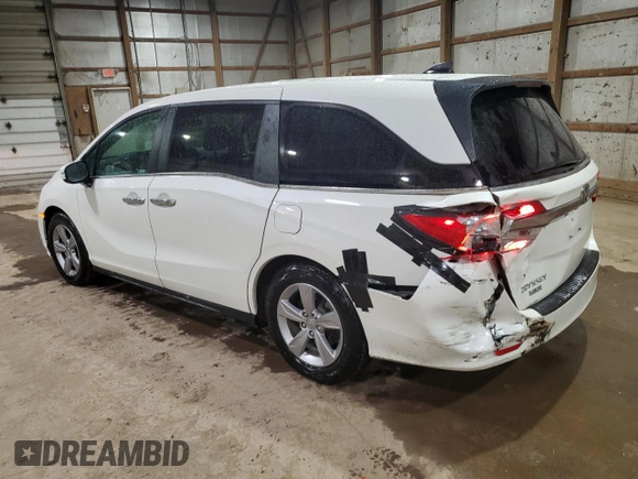 2019 Honda Odyssey EX-L with VIN 5FNRL6H70KB120310, listed as a Copart auction lot 51616445 with 124,398 mi miles and Salvage Title. Bid and sale history available at carsss.com. Image 2.