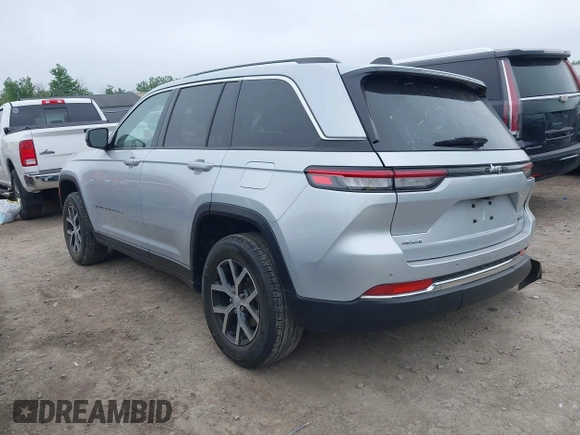 2024 Jeep Grand Cherokee Limited with VIN 1C4RJHBG5RC679868, listed as a IAAI auction lot 42409712 with 21,035 mi miles and . Bid and sale history available at DreamBid. Image 3.