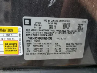 2017 GMC Acadia Limited Limited with VIN 1GKKRSKD5HJ204278, listed as a Copart auction lot 61700584 with 153,546 mi miles and Salvage Title. Bid and sale history available at carsss.com. Image 14.