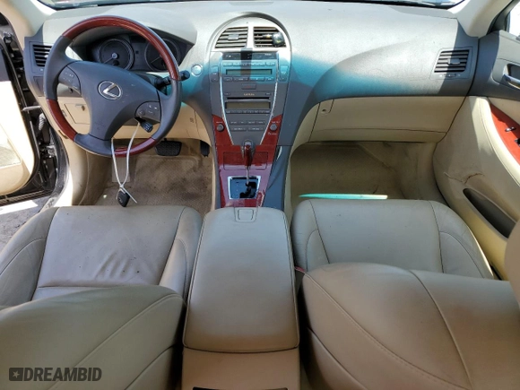 2008 Lexus ES 350 with VIN JTHBJ46G082233778, listed as a Copart auction lot 60488634 with 106,635 mi miles and Salvage Title. Bid and sale history available at carsss.com. Image 8.