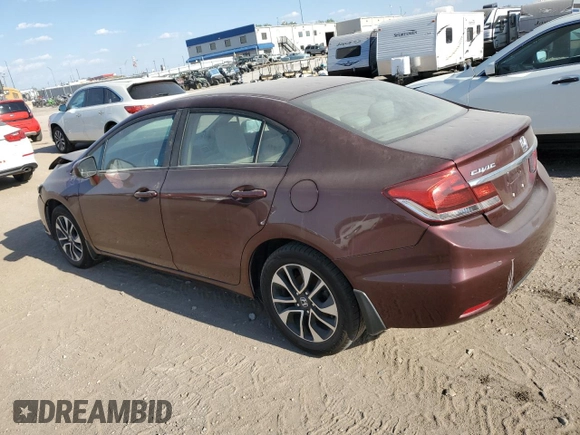 2015 Honda Civic EX with VIN 19XFB2F80FE023355, listed as a Copart auction lot 50503535 with 92,470 mi miles and Salvage Title. Bid and sale history available at DreamBid. Image 2.