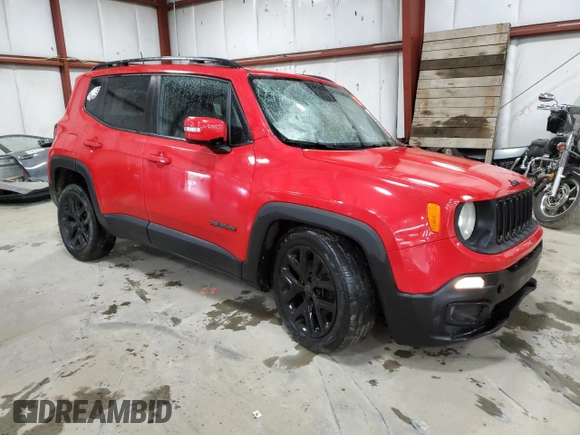 2017 Jeep Renegade Altitude with VIN ZACCJABB0HPG47597, listed as a Copart auction lot 58060505 with 239,534 mi miles and Salvage title. Bid and sale history available at DreamBid. Image 4.