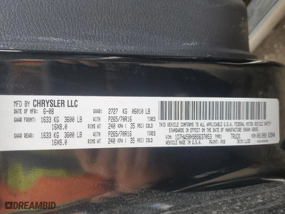 2008 Dodge Dakota Laramie with VIN 1D7HW58N98S637053, listed as a Copart auction lot 67838144 with 139,290 mi miles and Salvage Title. Bid and sale history available at carsss.com. Image 13.