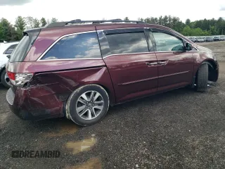 2015 Honda Odyssey Touring Elite with VIN 5FNRL5H98FB033336, listed as a Copart auction lot 57092355 with 186,046 mi miles and Salvage title. Bid and sale history available at DreamBid. Image 3.