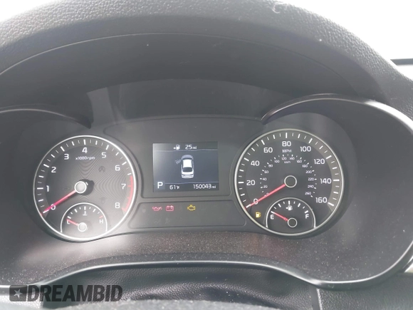 2019 Kia Optima LX with VIN 5XXGT4L36KG371801, listed as a IAAI auction lot 41885607 with 150,043 mi miles. Bid and sale history available at carsss.com. Image 7.