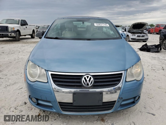2008 Volkswagen Eos Turbo with VIN WVWBA71F18V014408, listed as a Copart auction lot 53831745 with 195,423 mi miles and Clean Title. Bid and sale history available at DreamBid. Image 5.