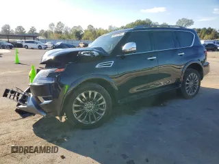 2023 Nissan Armada Platinum with VIN JN8AY2DA2P9403970, listed as a Copart auction lot 80102464 with 36,957 mi miles and Salvage Title. Bid and sale history available at carsss.com. Image 1.