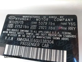 2016 Hyundai Genesis 3.8L z VIN KMHGN4JE6GU138304, wystawiony jako IAAI lot #41667271 z przebiegiem 63 237 mil mil oraz . Historia ofert i sprzedaży dostępna na DreamBid. Obrazek 9.