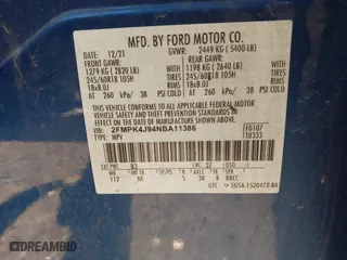 2022 Ford Edge SEL with VIN 2FMPK4J94NBA11386, listed as a IAAI auction lot 41694534 with 75,970 mi miles. Bid and sale history available at carsss.com. Image 9.