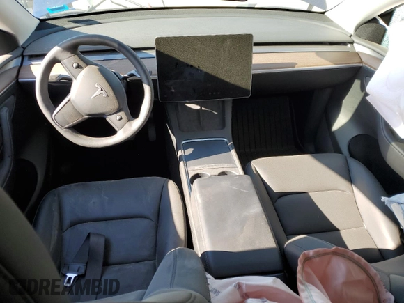 2024 Tesla Model Y with VIN 7SAYGDED8RF132720, listed as a Copart auction lot 45631755 with Not Provided miles and Salvage Title. Bid and sale history available at DreamBid. Image 8.