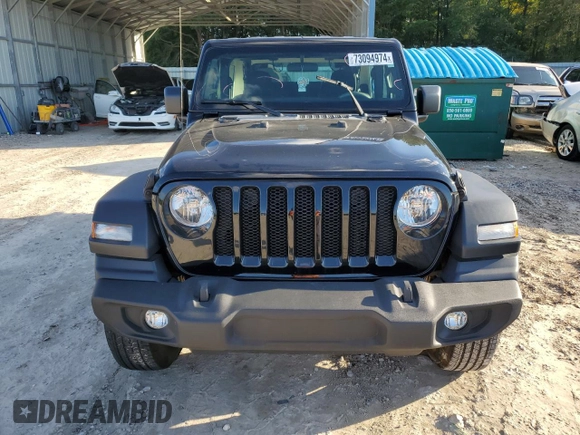 2022 Jeep Wrangler Sport with VIN 1C4HJXAG3NW234819, listed as a Copart auction lot 73094974 with 40,482 mi miles and Non Repairable. Bid and sale history available at DreamBid. Image 5.