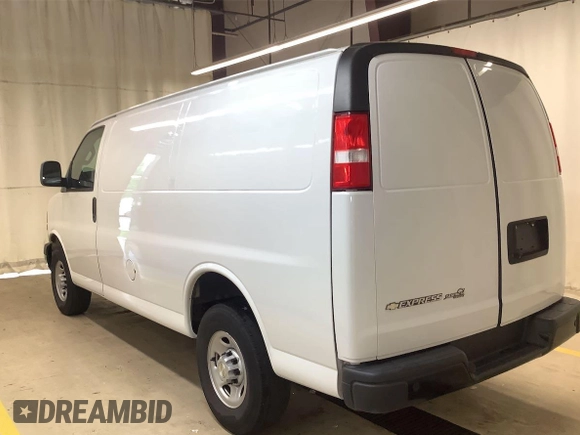 2022 Chevrolet Express Cargo Van with VIN 1GCWGAFP3N1259311, listed as a IAAI auction lot 42183197 with 42,991 mi miles. Bid and sale history available at carsss.com. Image 1.