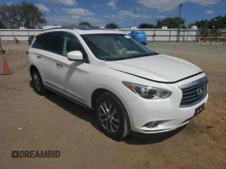 2013 Infiniti JX35 with VIN 5N1AL0MN6DC330680, listed as a Copart auction lot 71867564 with 65,203 mi miles and Salvage Title. Bid and sale history available at carsss.com. Image 4.