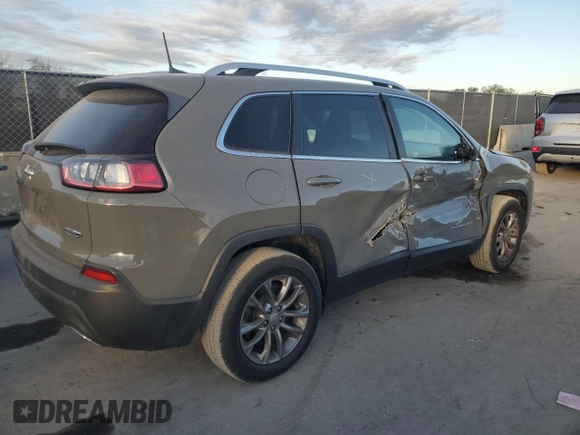 2021 Jeep Cherokee Latitude Lux with VIN 1C4PJLMX5MD134649, listed as a Copart auction lot 89294185 with 110,495 mi miles and Salvage Title. Bid and sale history available at carsss.com. Image 3.