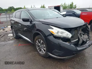 2016 Nissan Murano SV z VIN 5N1AZ2MG1GN102512, wystawiony jako IAAI lot #42322135 z przebiegiem 96 722 mil mil oraz . Historia ofert i sprzedaży dostępna na DreamBid. Obrazek 1.