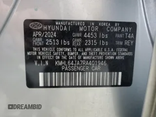 2024 Hyundai Sonata SEL z VIN KMHL64JA7RA401946, wystawiony jako Copart lot #61360805 z przebiegiem 20 942 mil mil oraz Czysty tytuł • Clean title. Historia ofert i sprzedaży dostępna na DreamBid. Obrazek 12.