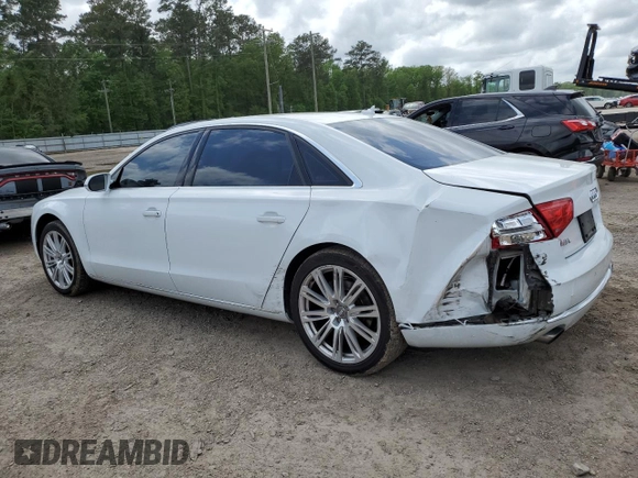 2014 Audi A8 3.0T z VIN WAURGAFD6EN004841, wystawiony jako Copart lot #51474005 z przebiegiem 214 588 mil mil oraz Szkoda całkowita • Salvage title. Historia ofert i sprzedaży dostępna na DreamBid. Obrazek 2.