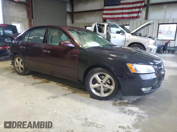 2006 Hyundai Sonata GLS with VIN 5NPEU46F16H027314, listed as a Copart auction lot 52328205 with 144,038 mi miles and Salvage Title. Bid and sale history available at DreamBid. Image 4.