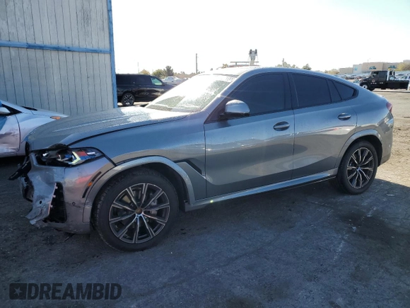 2024 BMW X6 xDrive40i with VIN 5UX33EX0XR9U60152, listed as a Copart auction lot 49845555 with 29,712 mi miles and Clean Title. Bid and sale history available at carsss.com. Image 1.