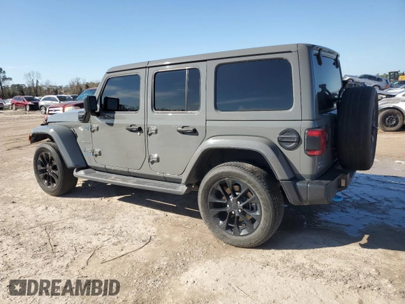2023 Jeep Wrangler Sahara with VIN 1C4JJXP61PW505122, listed as a Copart auction lot 46719615 with 28,691 mi miles and Salvage Title. Bid and sale history available at DreamBid. Image 2.