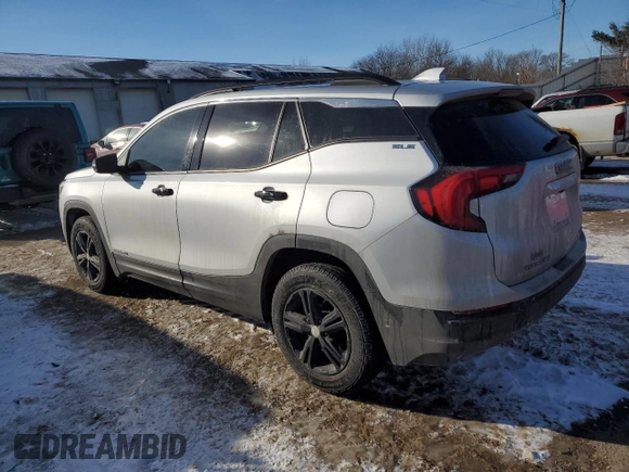 2020 GMC Terrain SLE with VIN 3GKALTEV5LL124987, listed as a Copart auction lot 41757705 with 76,973 mi miles and Salvage Title. Bid and sale history available at DreamBid. Image 2.