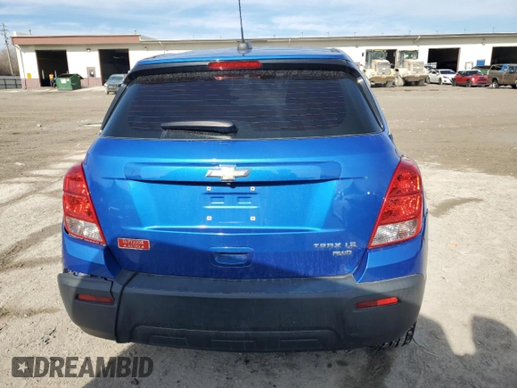 2016 Chevrolet Trax LS with VIN KL7CJNSB6GB758037, listed as a Copart auction lot 43401405 with 131,117 mi miles and Salvage Title. Bid and sale history available at carsss.com. Image 6.