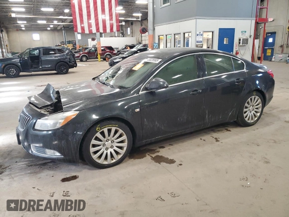 2011 Buick Regal CXL RL6 with VIN W04GU5GC9B1023316, listed as a Copart auction lot 43028995 with 0 mi miles and Salvage Title. Bid and sale history available at carsss.com. Image 1.