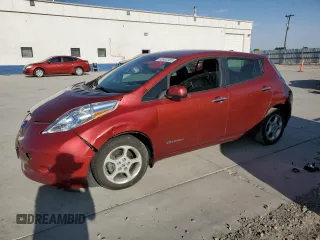 2013 Nissan LEAF SV with VIN 1N4AZ0CP9DC414410, listed as a Copart auction lot 62361365 with 86,646 mi miles and Salvage title. Bid and sale history available at DreamBid. Image 1.