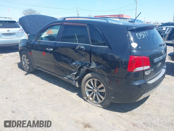 2012 Kia Sorento SX with VIN 5XYKW4A23CG230547, listed as a IAAI auction lot 41961371 with 203,450 mi miles. Bid and sale history available at carsss.com. Image 3.
