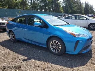 2019 Toyota Prius L Eco with VIN JTDKARFU4K3100057, listed as a Copart auction lot 54227495 with 53,525 mi miles and Salvage Title. Bid and sale history available at carsss.com. Image 4.