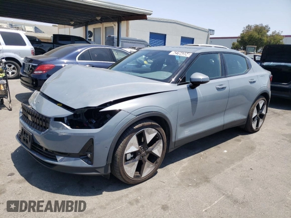 2023 Polestar 2 with VIN YSMED3KA1PL136894, listed as a Copart auction lot 62764334 with 20,987 mi miles and Non Repairable. Bid and sale history available at carsss.com. Image 1.