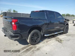 2022 Chevrolet Silverado 1500 RST with VIN 1GCUDEED8NZ596752, listed as a Copart auction lot 51057085 with 38,445 mi miles and Non Repairable. Bid and sale history available at DreamBid. Image 3.