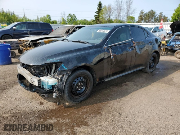 2006 Lexus IS 250 with VIN JTHCK262462000686, listed as a Copart auction lot 58947525 with 341,236 mi miles and Salvage title. Bid and sale history available at DreamBid. Image 1.