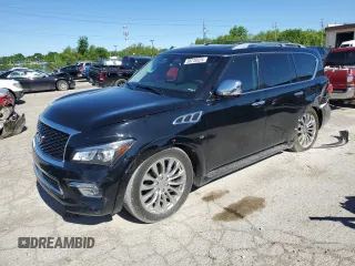 2015 Infiniti QX80 with VIN JN8AZ2NE9F9084032, listed as a Copart auction lot 56218324 with 146,152 mi miles and Salvage Title. Bid and sale history available at carsss.com. Image 1.